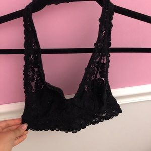 Black Aerie Halter Bralette